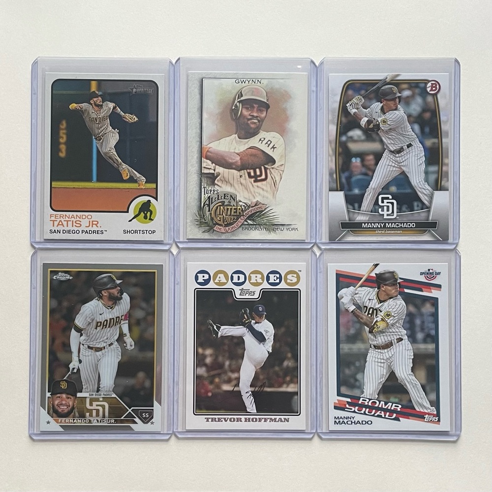 Lot of 6 San Diego Padres Topps MLB Baseball Cards
